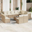 sofasæt til haven 13 dele med hynder polyrattan beige