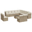 sofasæt til haven 14 dele med hynder polyrattan beige