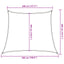 solsejl 4/5x4 m 160 g/m² HDPE trapezformet lysegrå