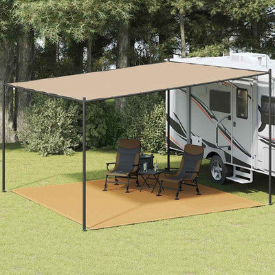 telttæppe 400x400 cm HDPE sandfarvet