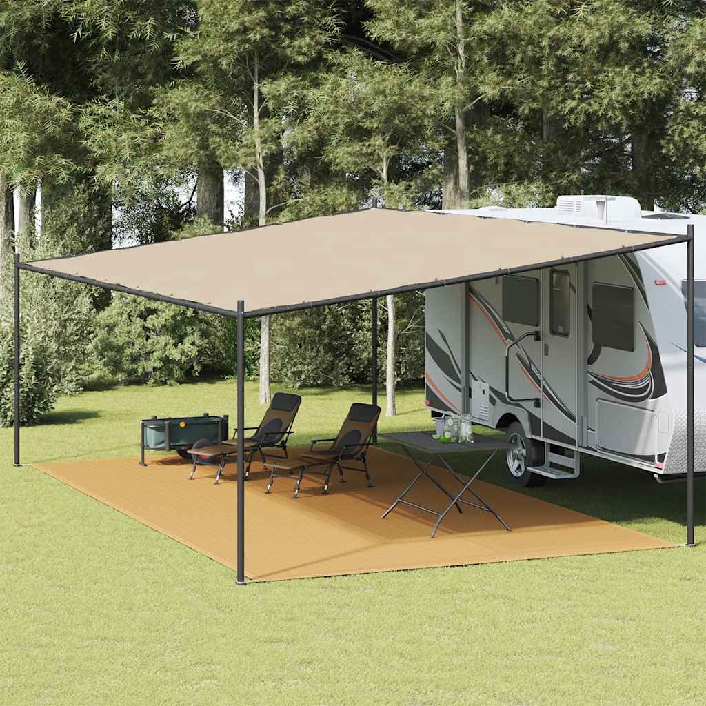 telttæppe 400x800 cm HDPE sandfarvet billede