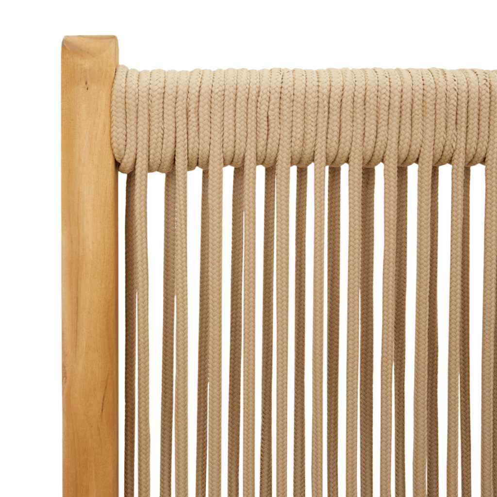 Klapstole i beige, massivt træ, 4 stk.