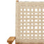 Klapstole 8 stk. beige polyrattan og massivt træ