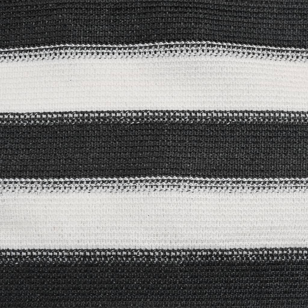 afskærmning 1,5x25 m 75 g/m² HDPE antracitgrå og hvid