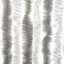flueforhæng 118x220 cm chenille lysegrå og hvid