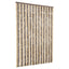 flueforhæng 118x220 cm chenille mørkebrun og beige