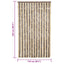 flueforhæng 118x220 cm chenille mørkebrun og beige