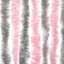 flueforhæng 118x220 cm chenille sølvgrå og lyserød