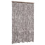 flueforhæng 118x220 cm chenille brun og hvid