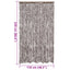 flueforhæng 118x220 cm chenille brun og hvid