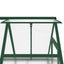 drivhus med fundamentramme 169x114x202 cm aluminium grøn