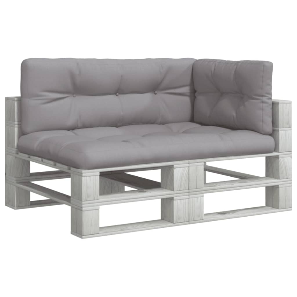 pallehynder 3 stk. stof grå