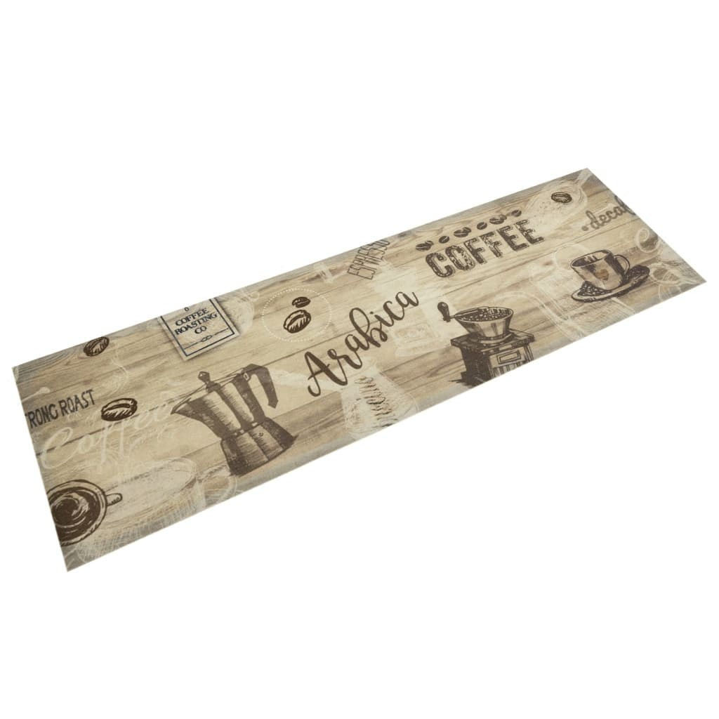 køkkentæppe 45x150 cm Coffee Brown-design vaskbart velour