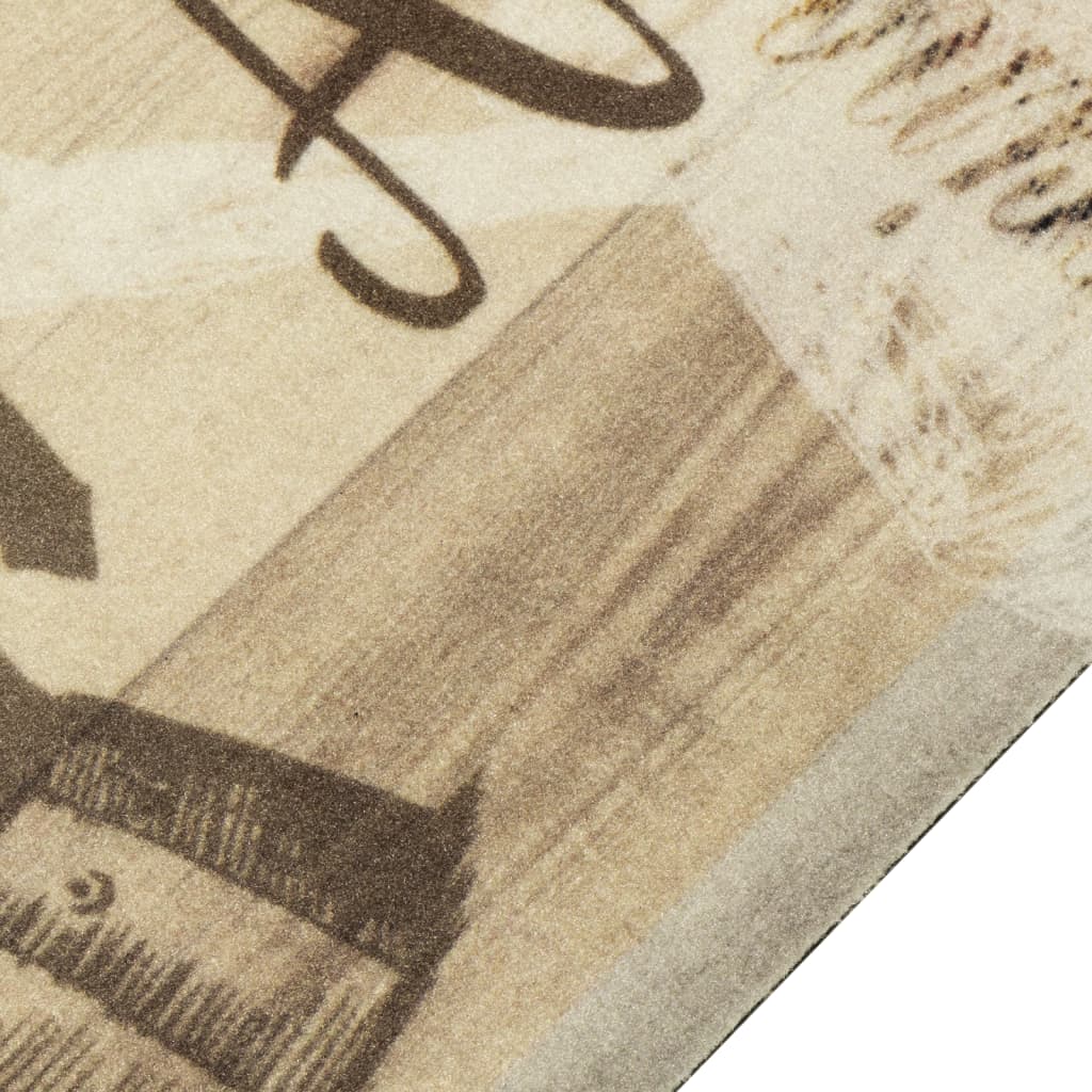 køkkentæppe 60x180 cm Coffee Brown-design vaskbart velour