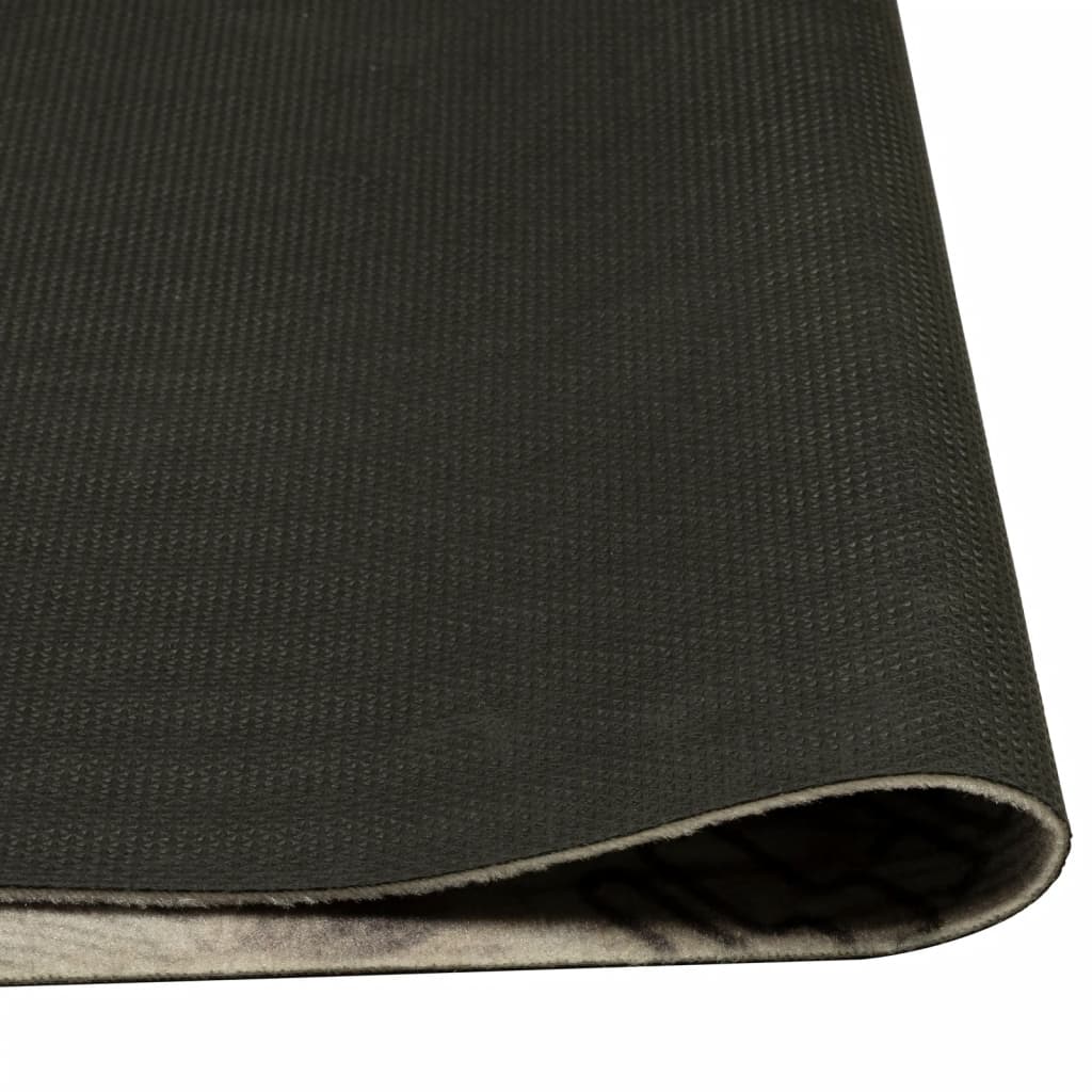køkkentæppe 45x150 cm Coffee-design vaskbart velour grå