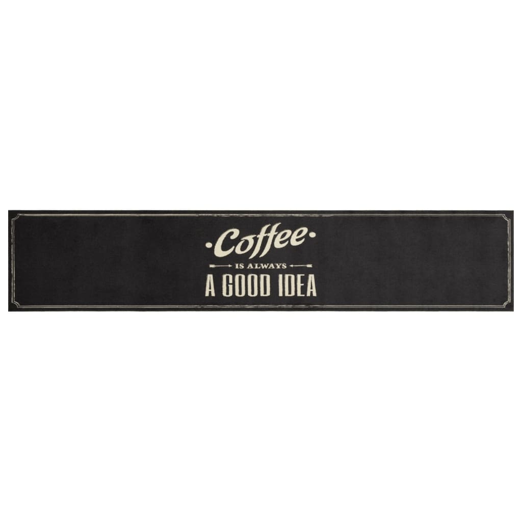 køkkentæppe 60x300 cm kaffedesign vaskbart velour