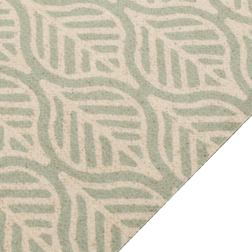 køkkentæppe 45x150 cm bladdesign vaskbart velour