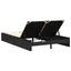 dobbelt loungesofa med hynder polyrattan sort