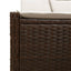 solseng med hynder polyrattan brun