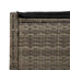 loungesofa med hynder polyrattan grå