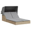 solseng med baldakin og hynder polyrattan beige