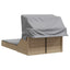 solseng med baldakin og hynder polyrattan beige