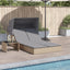solseng med baldakin og hynder polyrattan beige
