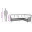 havesofa med hynder L-formet polyrattan beige
