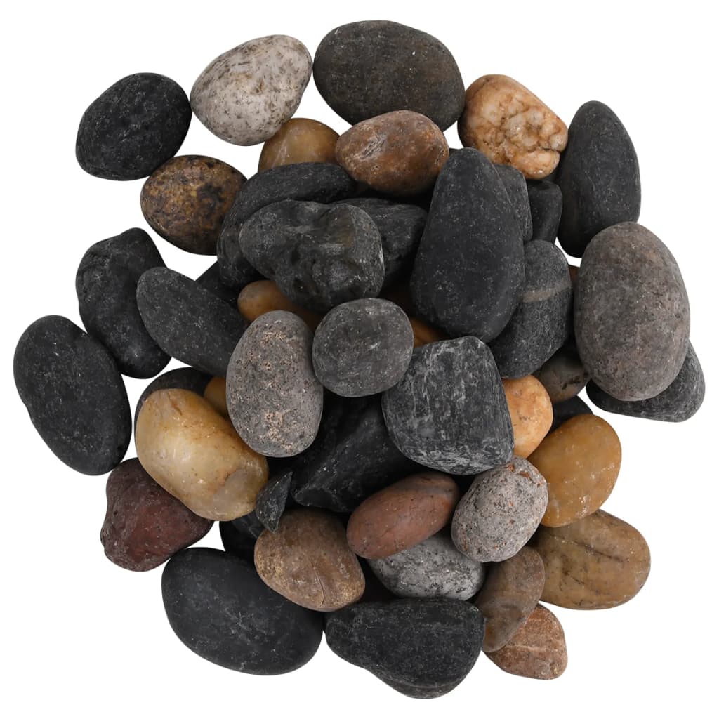 polerede småsten 10 kg 5-8 cm flerfarvet
