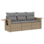 sofasæt til haven 3 dele med hynder polyrattan beige