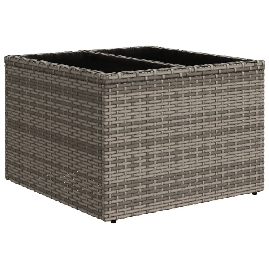 sofasæt 5 dele med hynder polyrattan grå