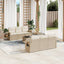 sofasæt til haven 7 dele med hynder polyrattan beige