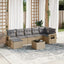 sofasæt til haven 8 dele med hynder polyrattan beige