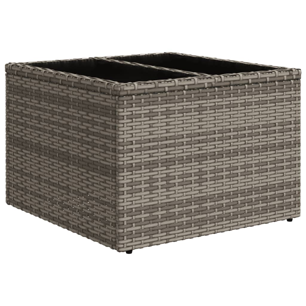havesofasæt med 8 hynder grå polyrattan