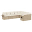 sofasæt til haven 9 dele med hynder polyrattan beige