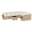 sofasæt til haven 10 dele med hynder polyrattan beige