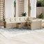 sofasæt til haven 10 dele med hynder polyrattan beige