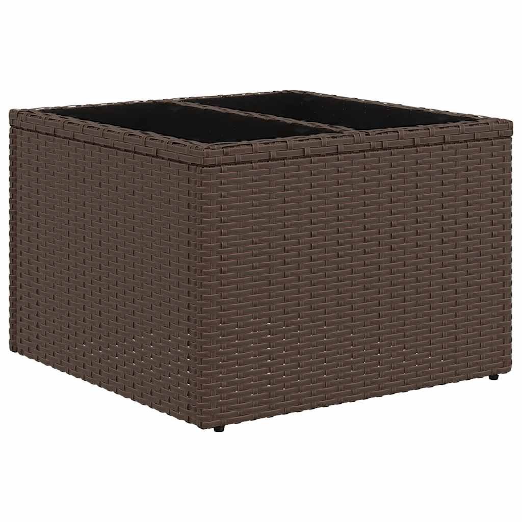 havesofasæt med 10 hynder brun polyrattan