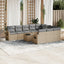 sofasæt til haven 11 dele med hynder polyrattan beige