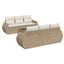 sofasæt til haven 7 dele med hynder polyrattan beige