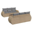 sofasæt til haven 7 dele med hynder polyrattan beige