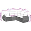 sofasæt til haven 5 dele med hynder polyrattan beige