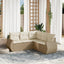 sofasæt til haven 5 dele med hynder polyrattan beige