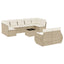sofasæt til haven 10 dele med hynder polyrattan beige