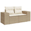 sofasæt til haven 3 dele med hynder polyrattan beige