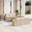 sofasæt til haven 7 dele med hynder polyrattan beige
