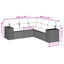 sofasæt til haven 5 dele med hynder polyrattan beige