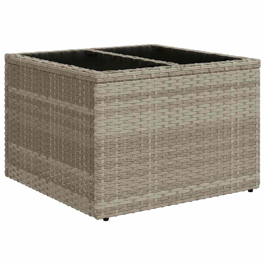 sofasæt til haven 7 dele med hynder polyrattan lysegrå