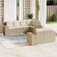 sofasæt til haven 7 dele med hynder polyrattan beige