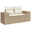 sofasæt til haven 7 dele med hynder polyrattan beige